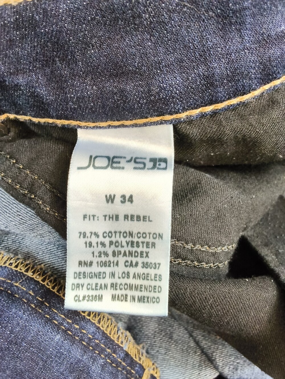 Joes Jeans The Rebel Relaxed Fit Straight Jeans Men's Size 34 Blue - Picture 5 of 6